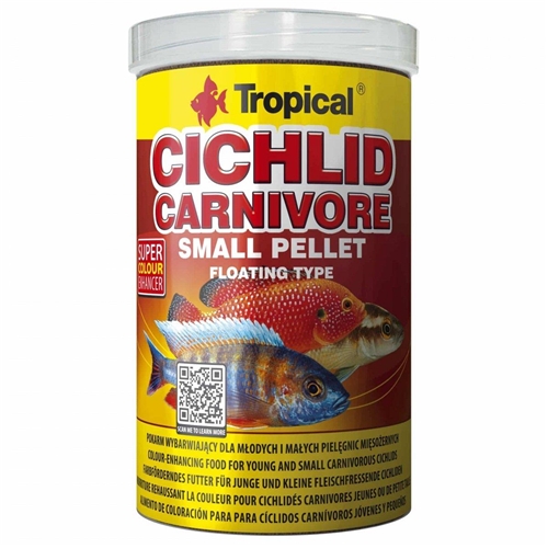 TROPICAL CICHLID CARNIVORE SMALL PELLET 250ML/90G