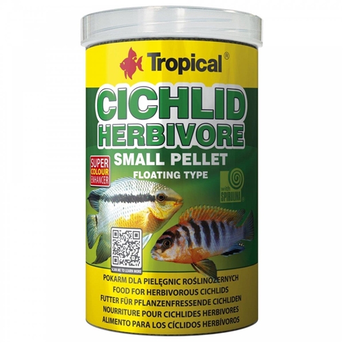 TROPICAL CICHLID HERBIVORE SMALL PELLET 250ML/90G