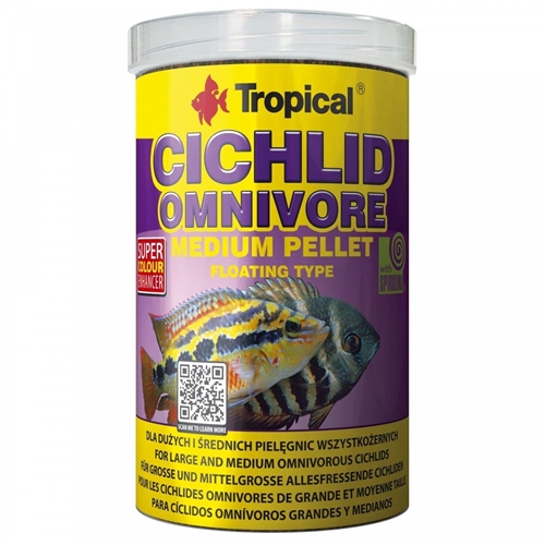 TROPICAL CICHLID OMNIVORE SMALL PELLET 250ML/90G