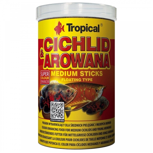 TROPICAL CICHLID & AROWANA MEDIUM STICKS 1000ML/360G