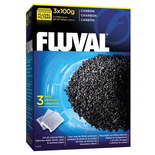 Wkład z węgla aktywnego do filtrów Fluval Carbon 3x100g