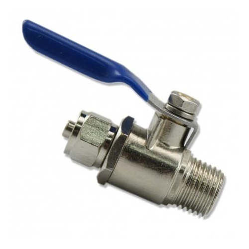 zaworek metalowy 1/4 " na wężyk 6mm